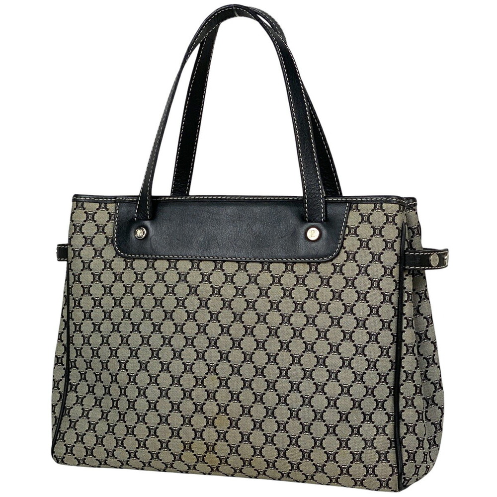 Celine Macadam handbag canvas black gray